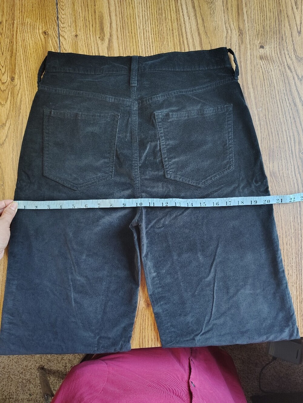 J.Crew women's Wide Leg Velvet High Rise Full Length pants Cotton Stretch sz 28 - Picture 13 of 17